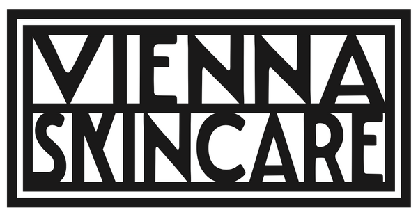 Logo of Vienna Skincare with a black border on a white background